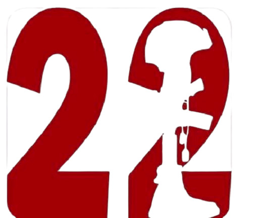22 a day veteran patriotic design Vinyl Decal Sticker Support