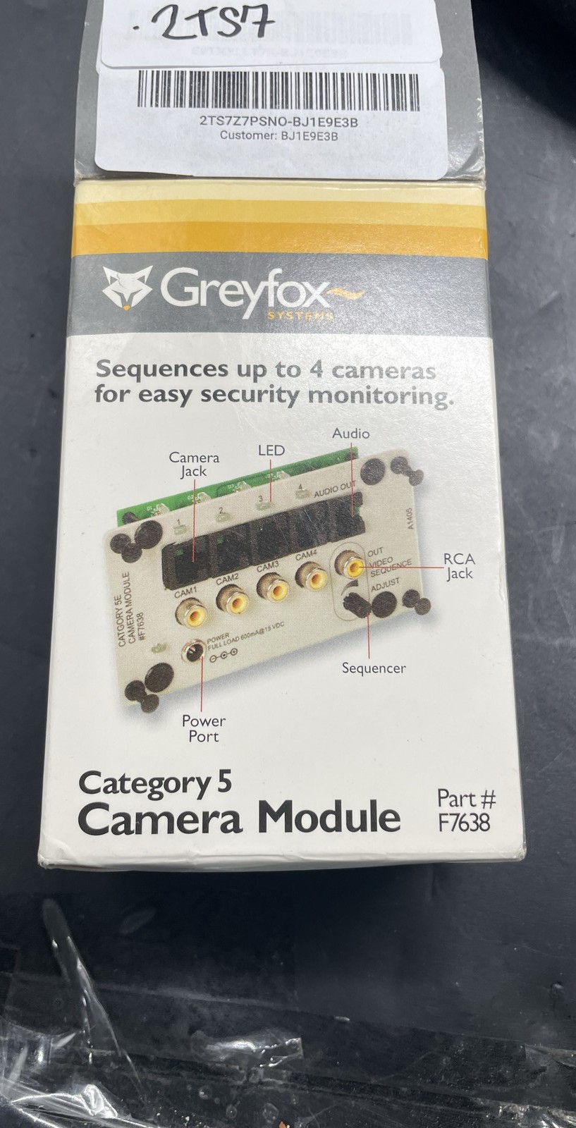 GreyFox Home Systems F7638 Category 5 Camera Module Video Interface