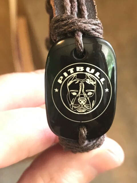 Wholesale 45 pieces Pitbull Dog Leather Adjustable Bracelet USA Seller