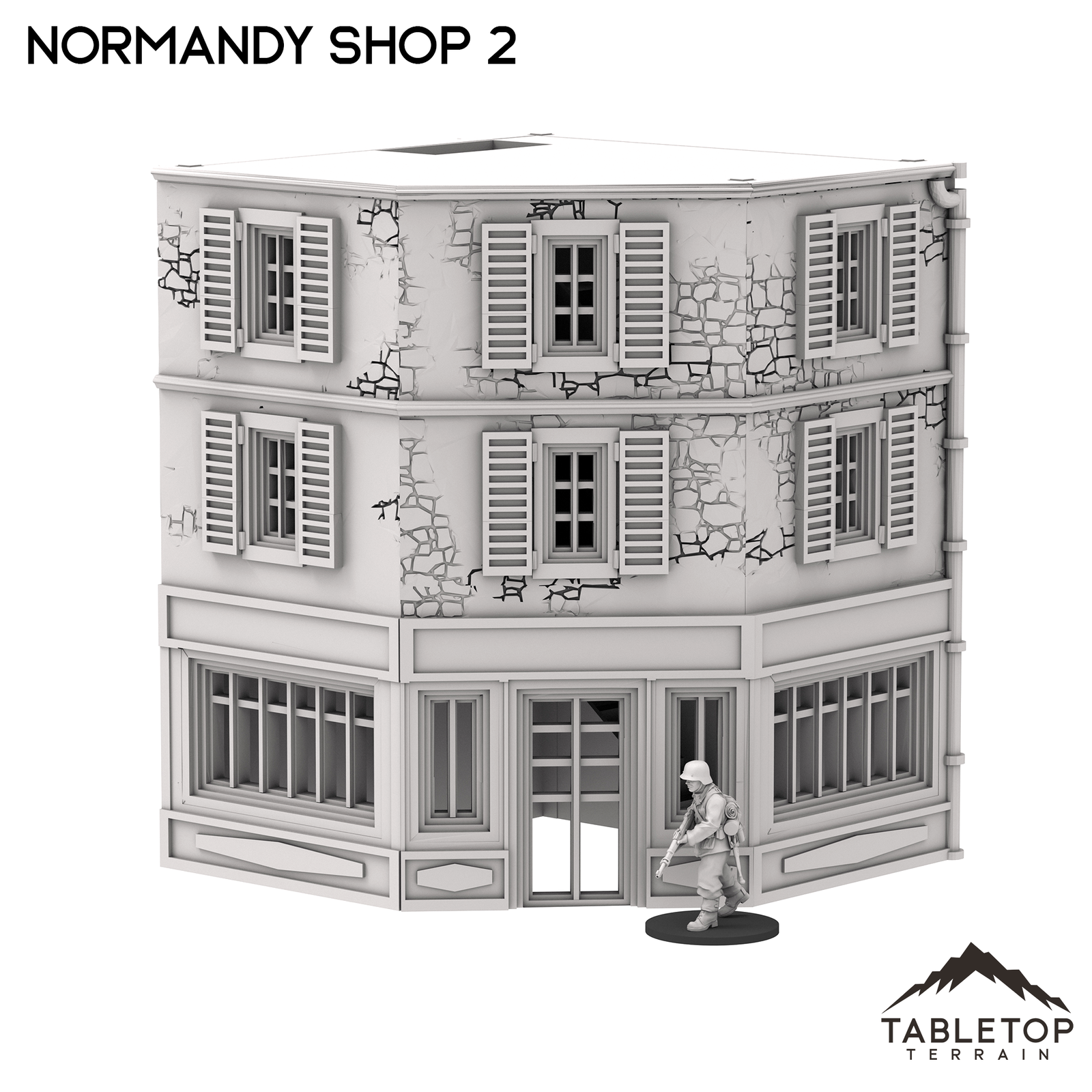 Normandy Town Square Pack - WWII Wargame Tabletop Terrain