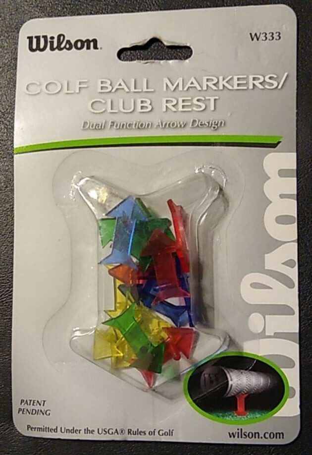 🔥 WILSON - Ball Marker & Club Rest - W333 Dual Function Arrow Design 15pc
