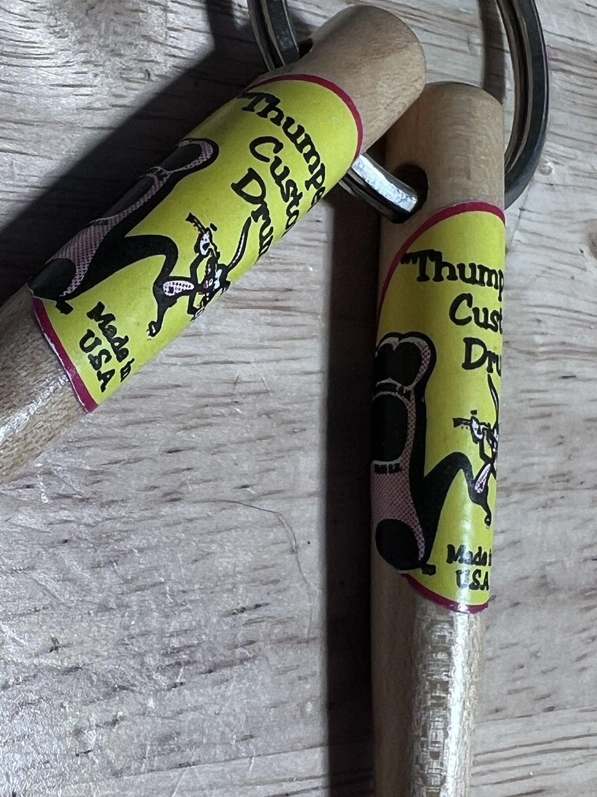 Thumper Custom Drums Key chain 3” Sticks