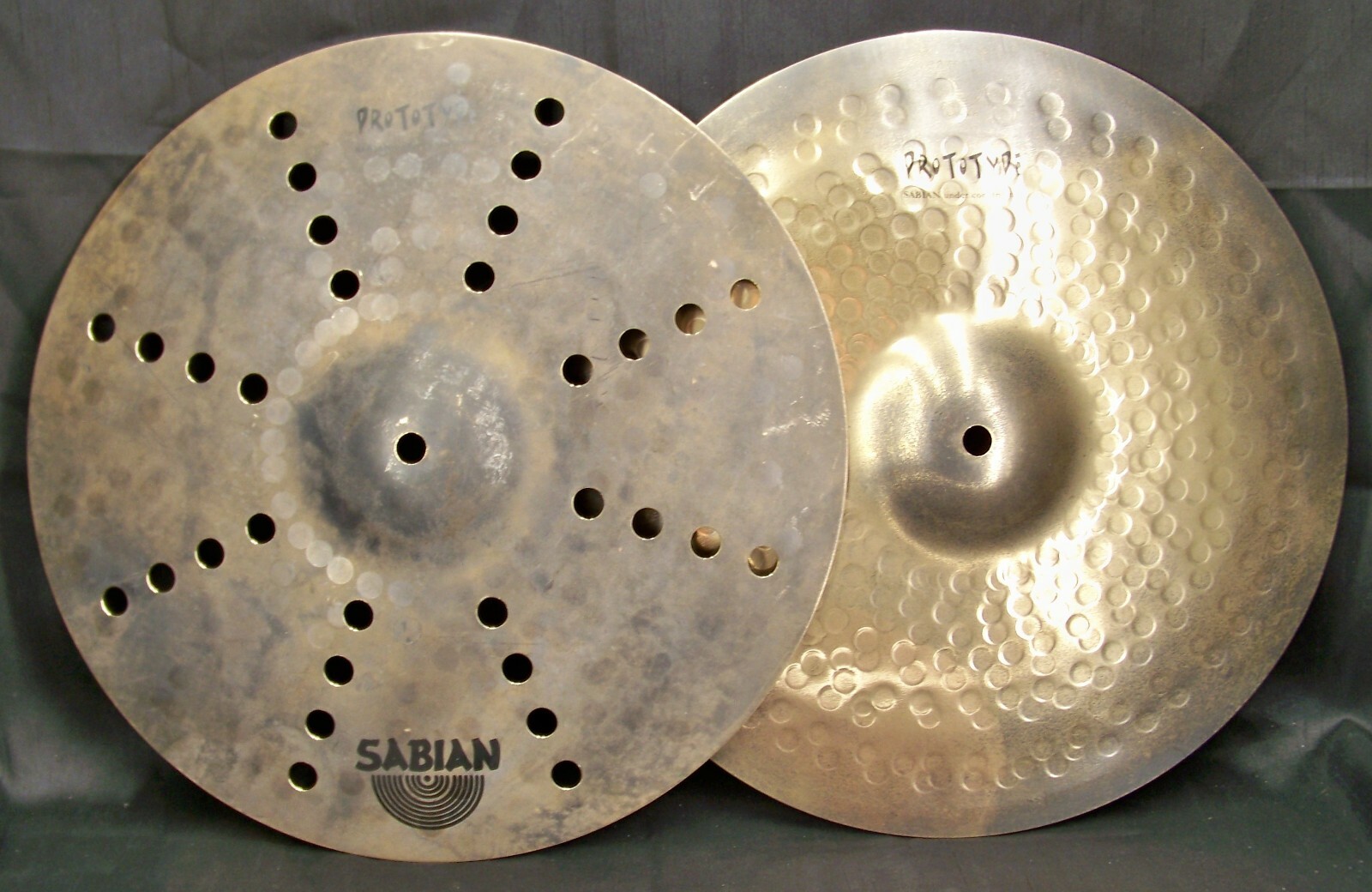 Sabian Prototype AAX 14” Aero Hi Hat Cymbals/New-Warranty/T-857g+B-1241g/Rare