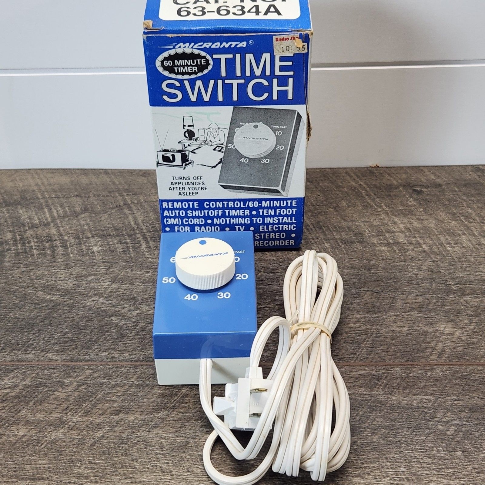 Micronta 60 Minute Time Switch NOS 63-634A