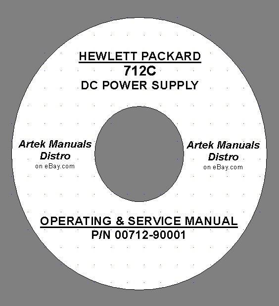 HP 712C Power Supply Operating & Service Manual