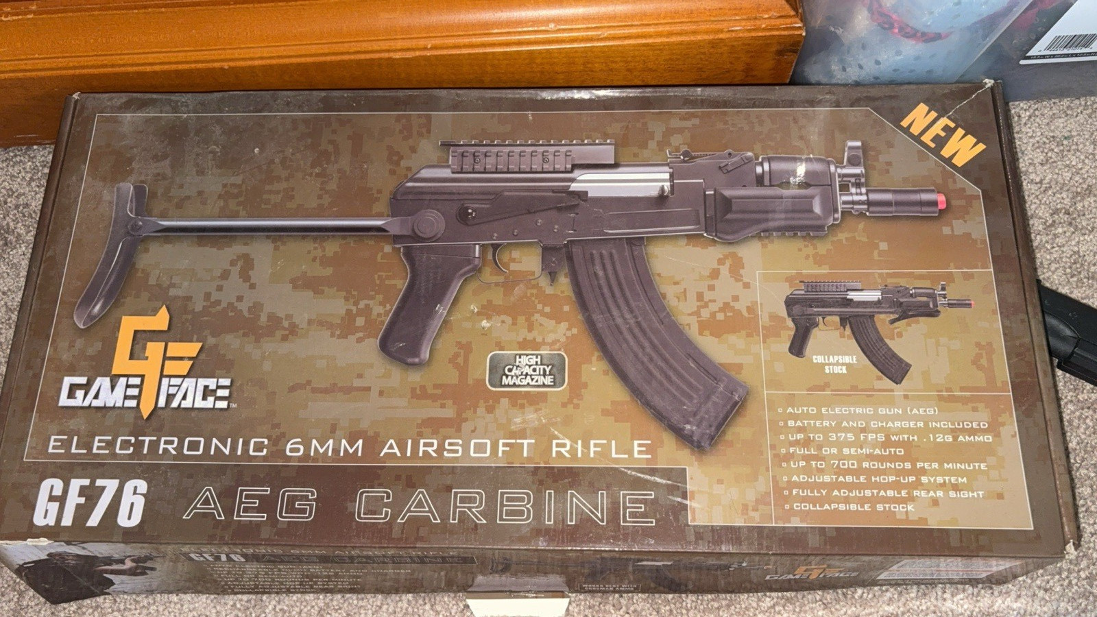 Game Face GF76 Electric AEG Airsoft Rifle Full/Semi-Auto w/ Magazine Battery