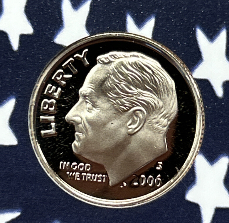2006 S Clad Proof Roosevelt Dime from Proof Set with Free Shipping
