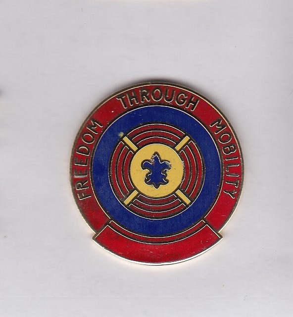 US Army 4th Transportation Command crest DUI badge clutchback c/b G-23