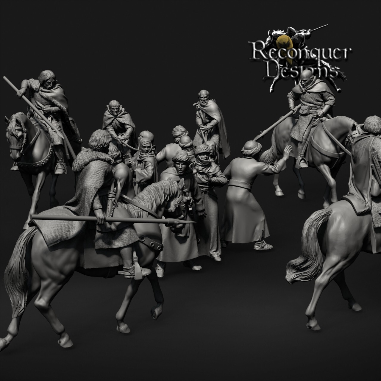 Reconquer Designs Miniature Medieval The Encounter Diorama Crusades Spanish 28mm