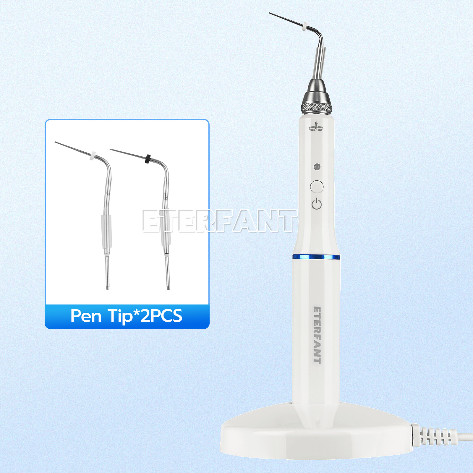 ETERFANT Dental Gutta Percha Obturation System Endo Heated Pen+2xTips white