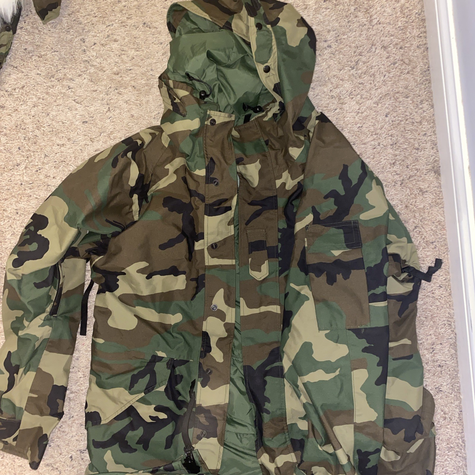 Usgi Woodland Gortex Rain Jacket And Pants