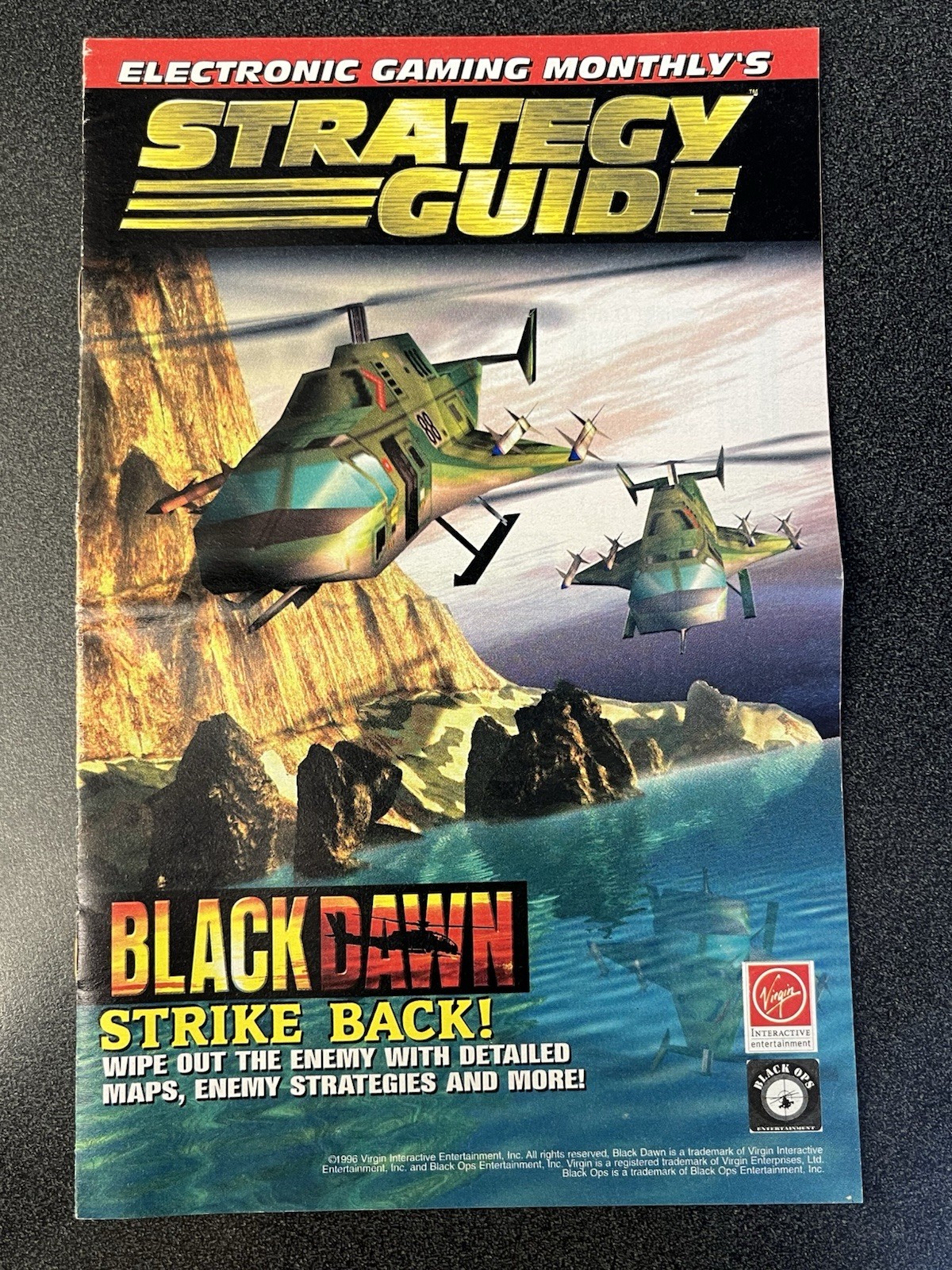1996 Electronic Gaming Monthly EGM Strategy Guide Black Dawn PlayStation PS1