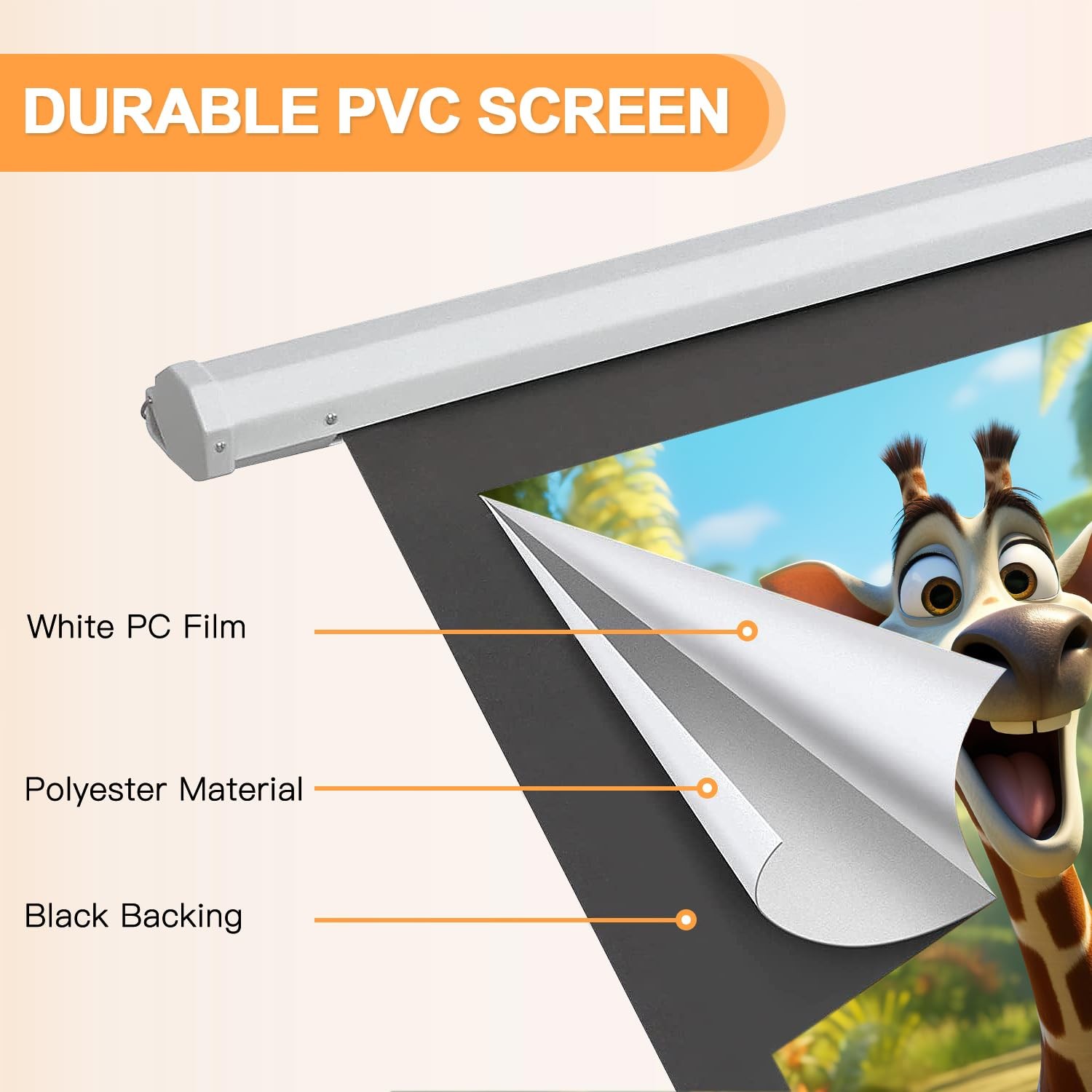 Projector Screen Motorized Auto Pull Down Screens(84'' 16:9 White)
