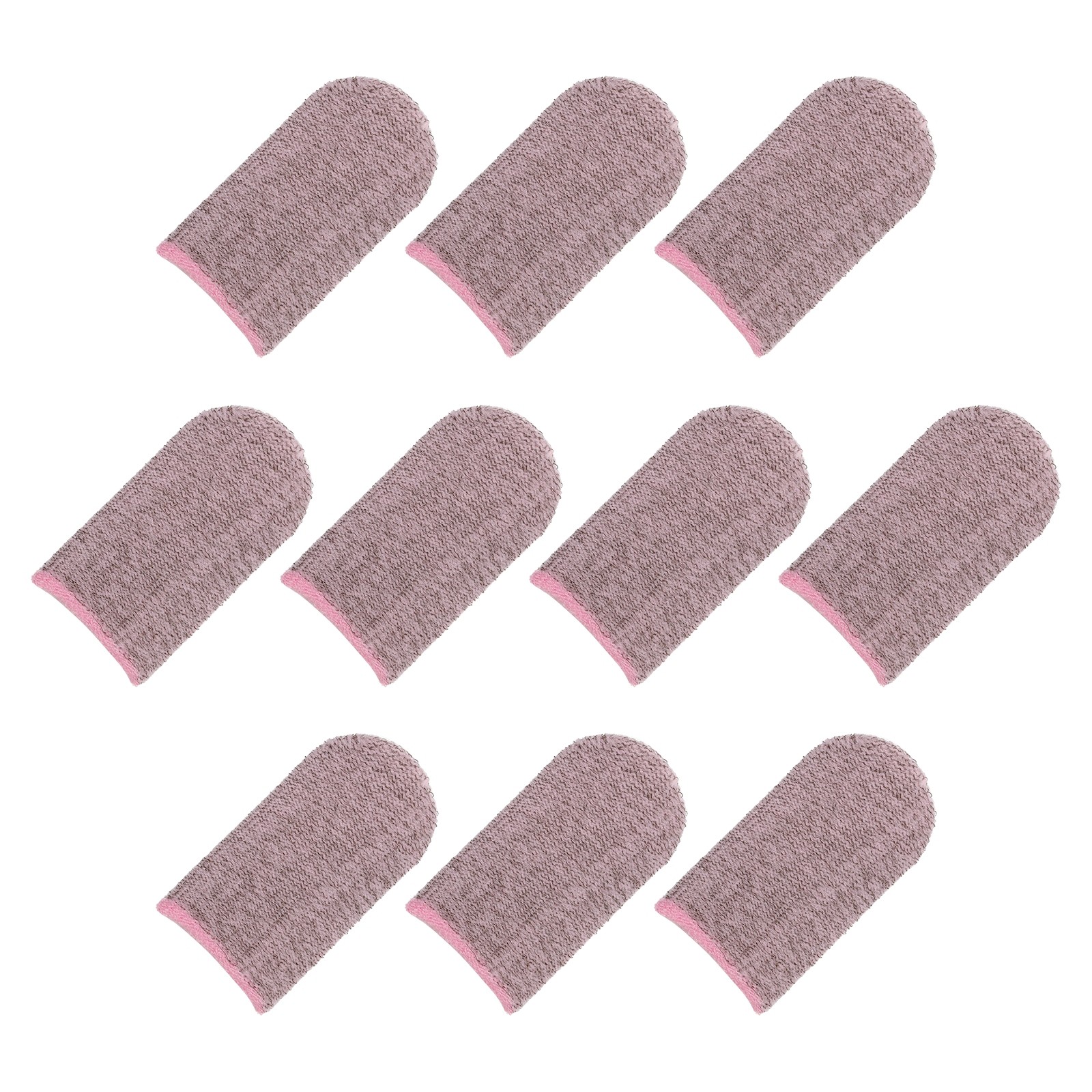 Mobile Gaming Finger Sleeves, Controller Finger Thumb Sleeve Pink, Pack of 10