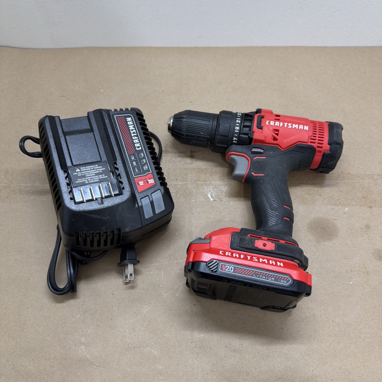 Craftsman CMCD700 20V 1/2 inch Drill Driver w/ battery and charger