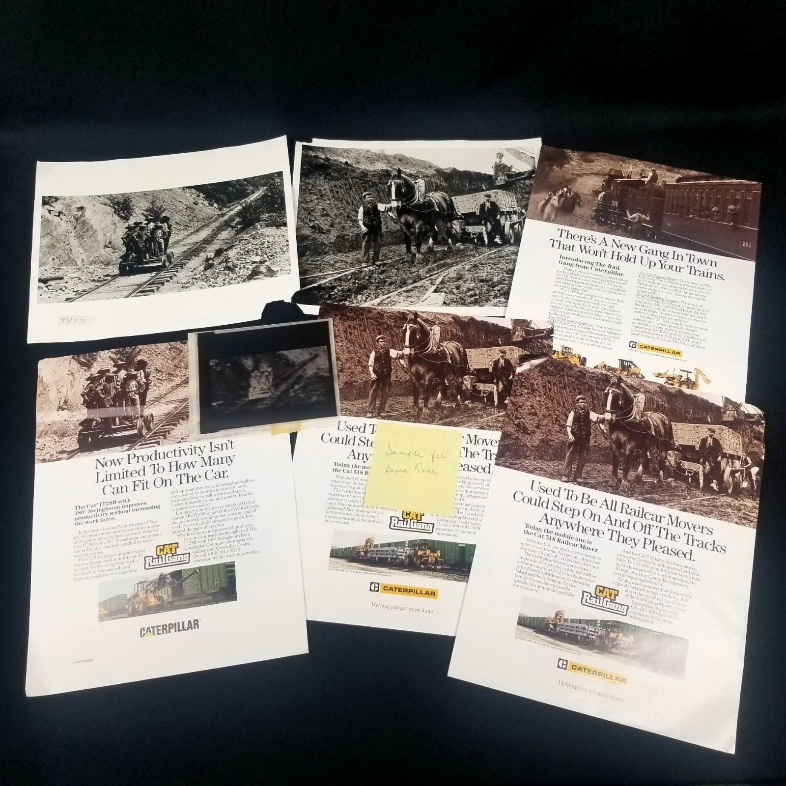 1989 Caterpillar Advertisements Photographs Recreated Negative Rail Gang Mover