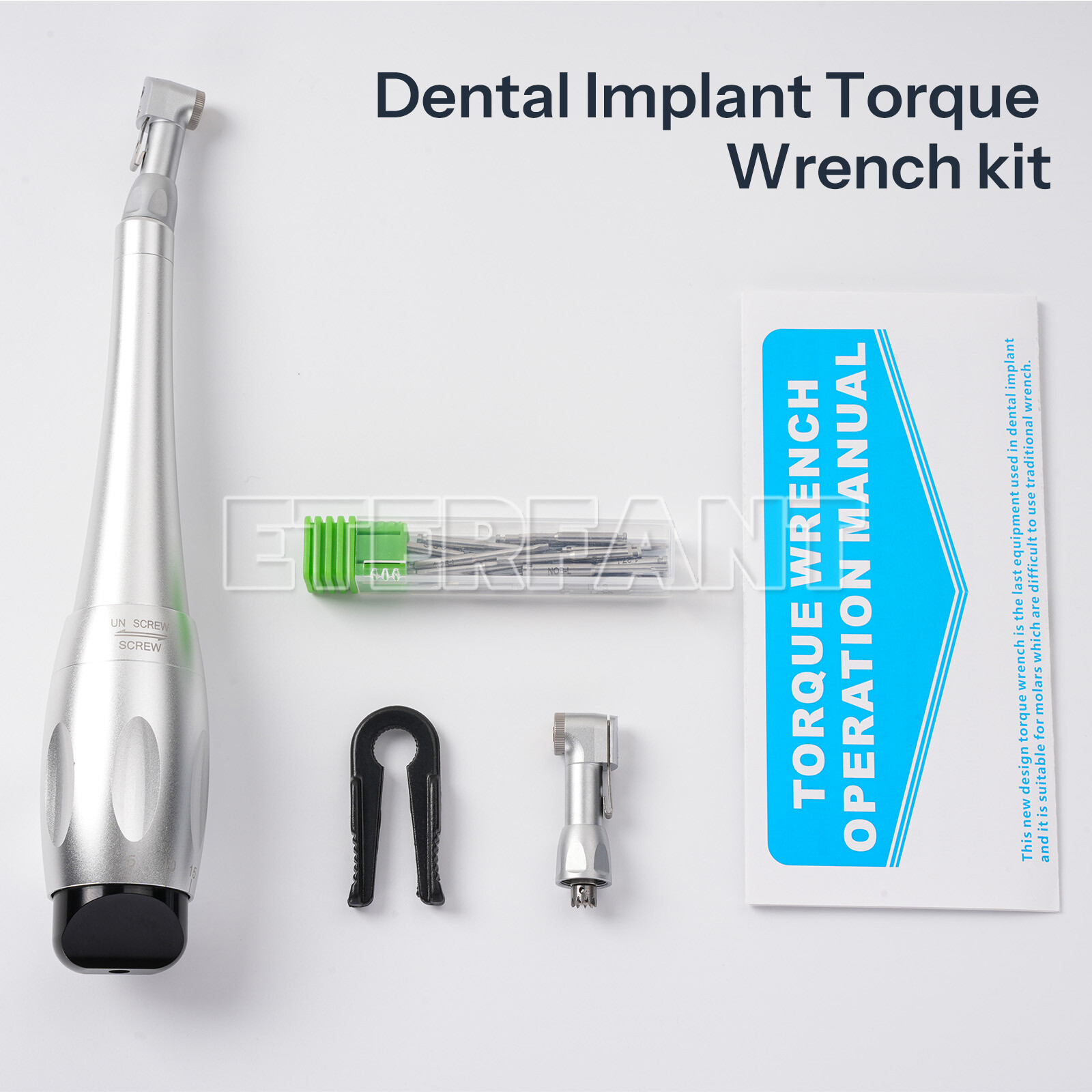 USA Dental Torque Wrench Universal Implant Kit Contra Angle Wrench & 16 Drivers