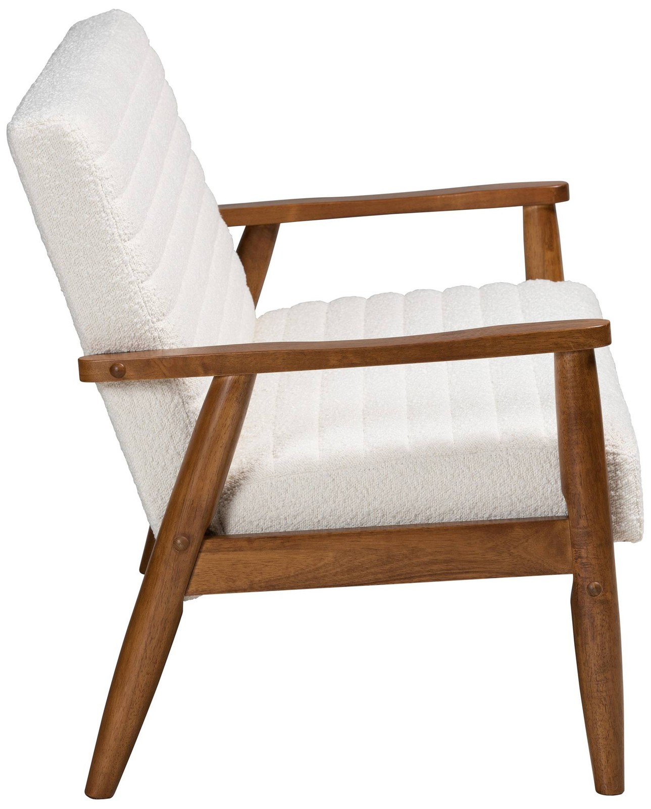 Baxton Studio Stratton 49 1/2"W Cream Tufted Fabric Loveseat