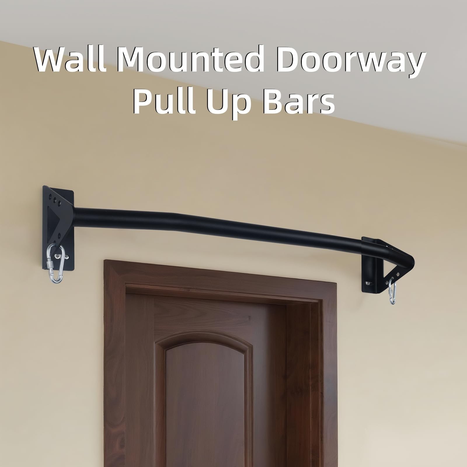 Wall Mounted Pull Up Bar Doorway, Heavy Duty Strength Training Pull-Up & Chin...