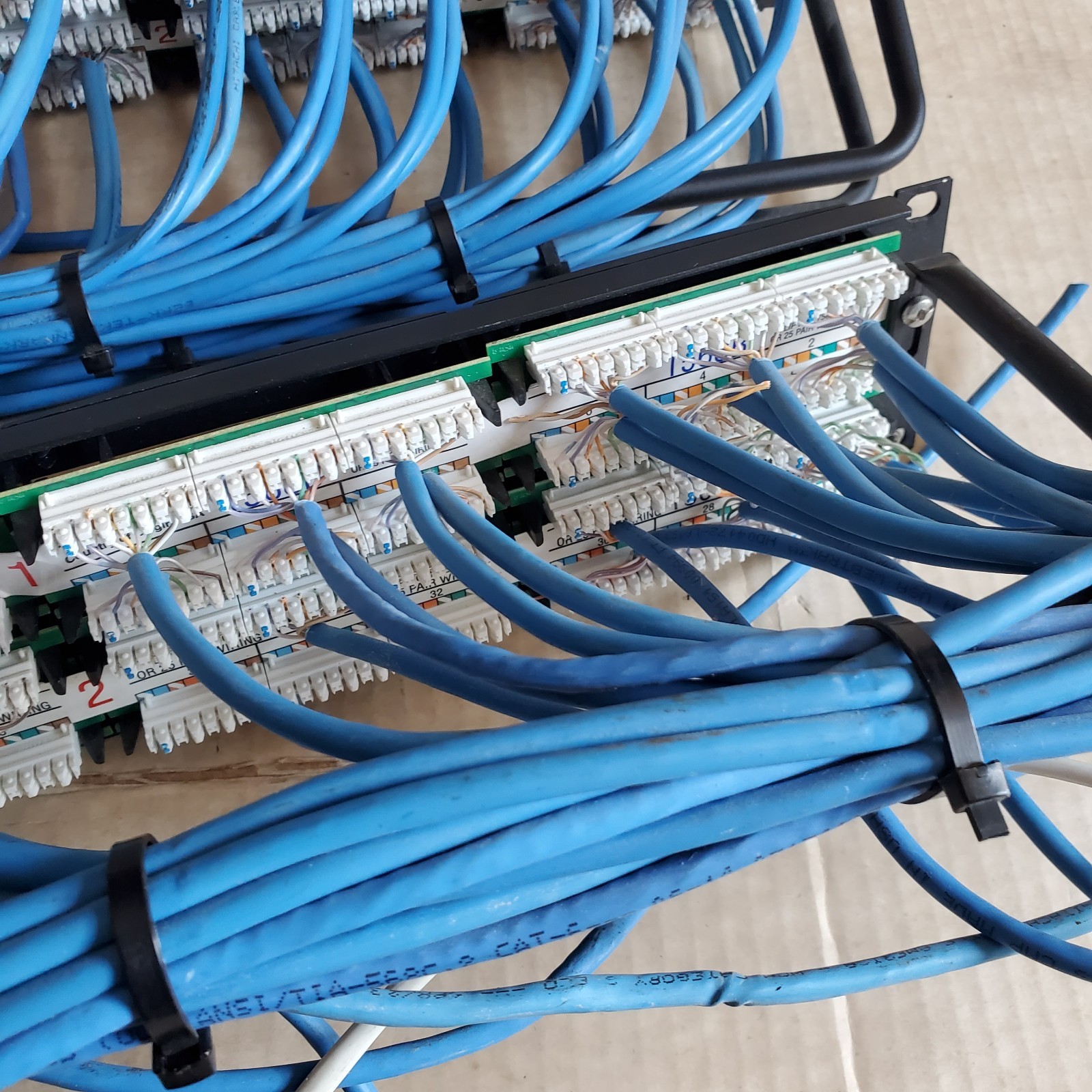 48-Port eXtreme Cat 6+ Flat 110-Style 2RU Patch Panel with Cable Management Bar