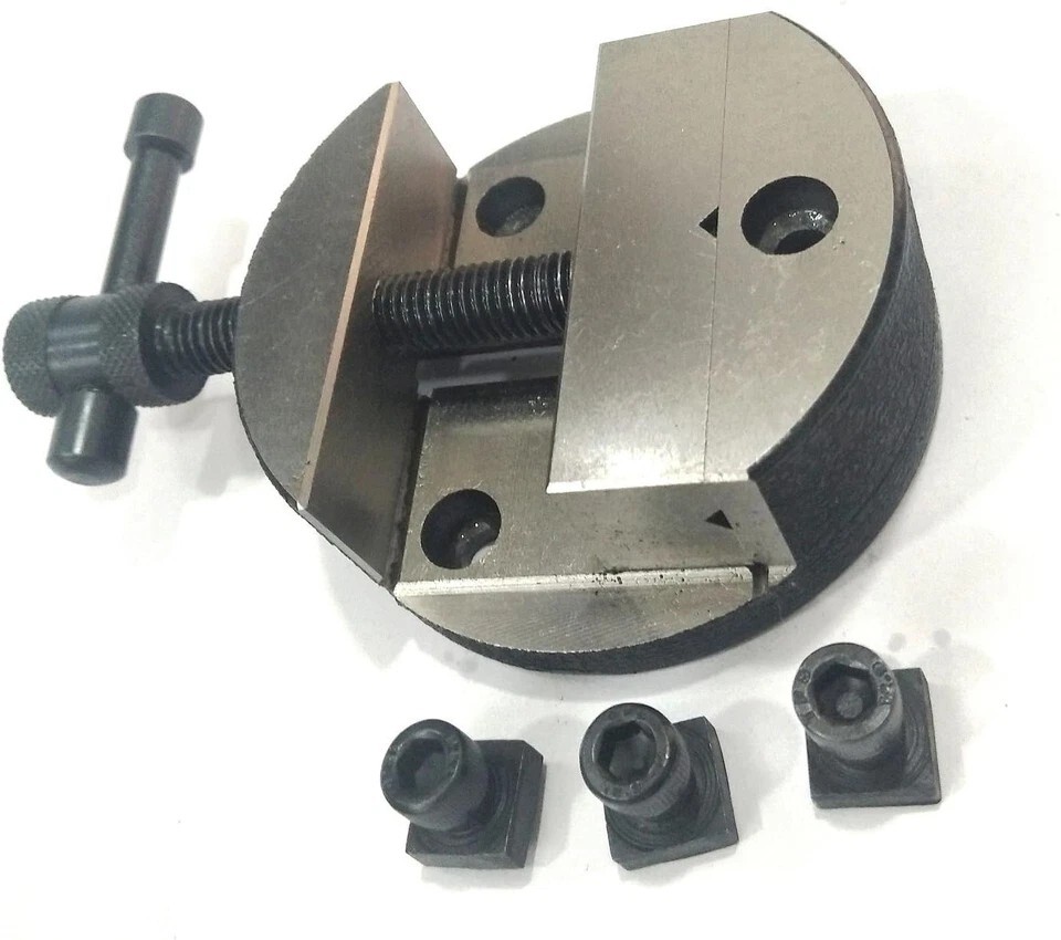 4" 100MM Tilting Rotary Table With 4" Round Vice & T-Nut