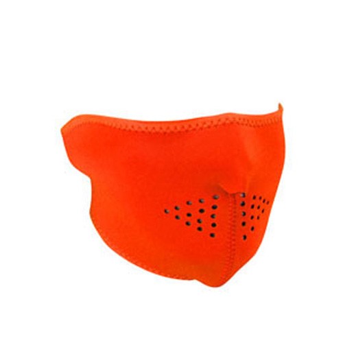 Neoprene Half Face Mask,Manufacturer:Zan Headgear,FACE MASK NEO 1/2 HI VIS ORG
