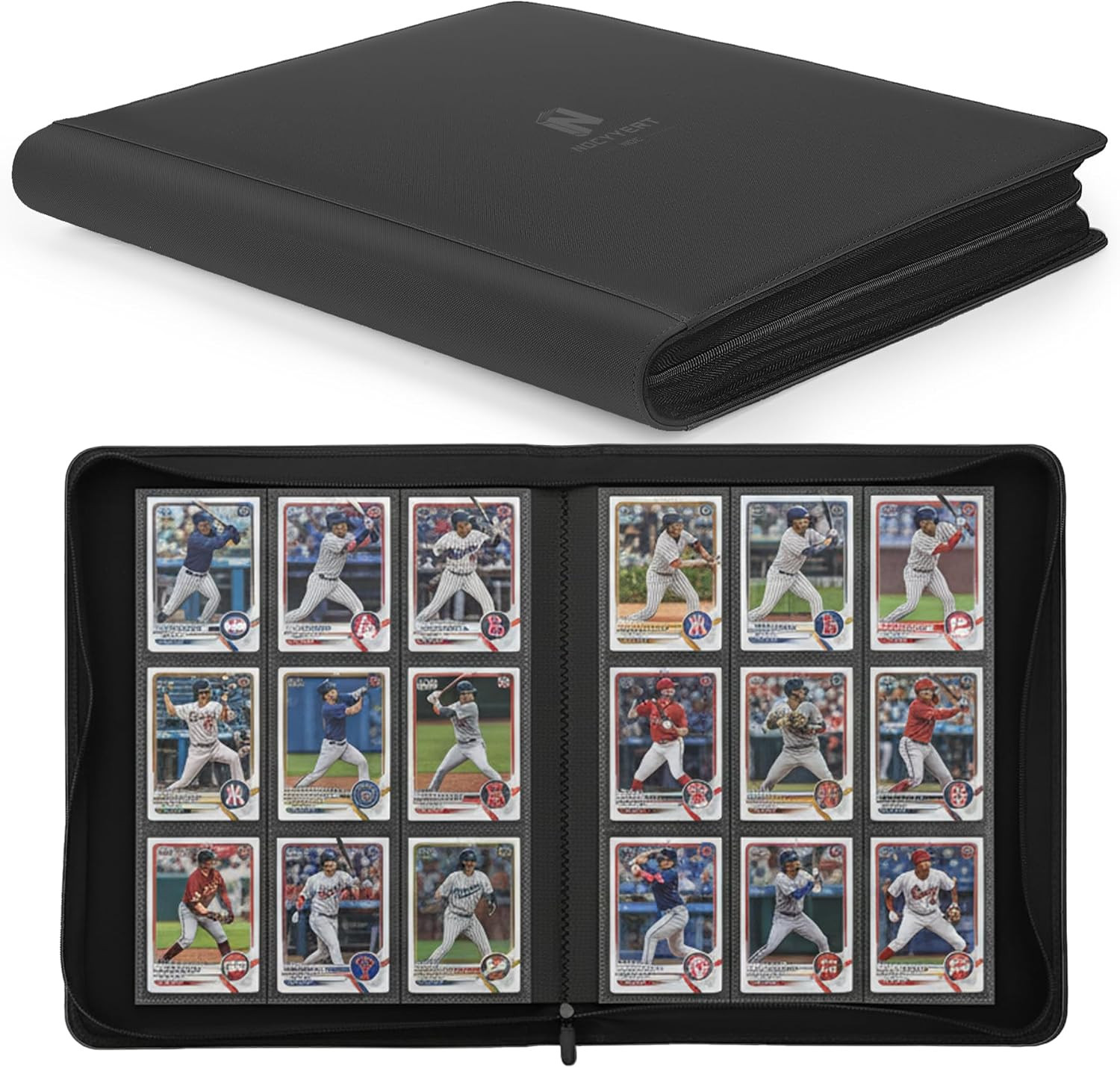 Trading Card Binder, Premium 9 Pocket 540 Double Sided Pocket Collection Binder,