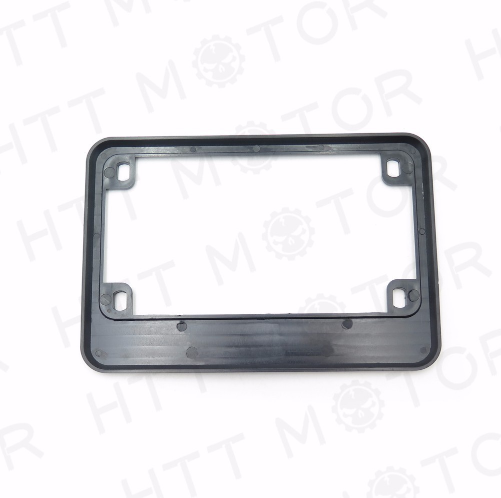 HTTMT Motorcycle License Plate Frame Fit 4"x7" extra 1" Width Motorcycle Plate