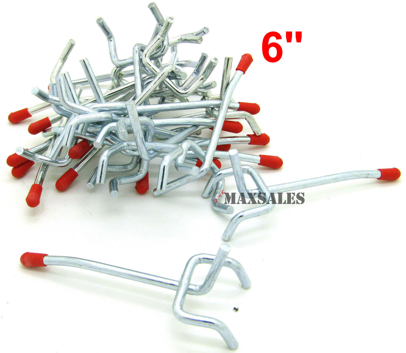 50pc 6" Peg Board Hooks Display Storage Organization