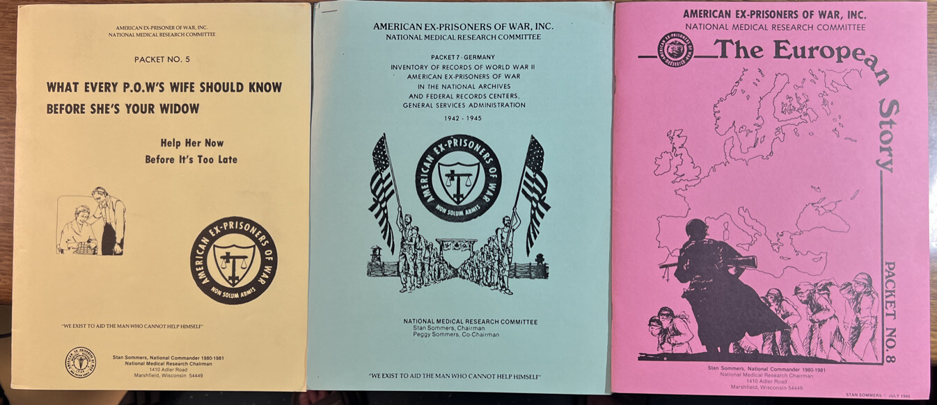 American Ex-POW's Nat'l Medical Research Pub. * Lot of 3 * Packets 5, 7 & 8