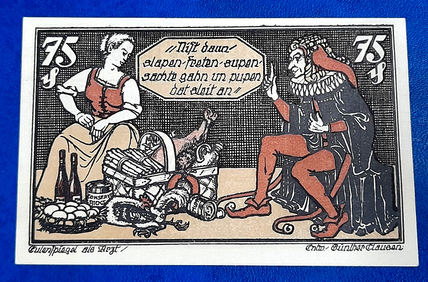 BRAUNSCHWEIG NOTGELD 75 PFENNIG 1921 EMERGENCY MONEY GERMANY BANKNOTE (32143)