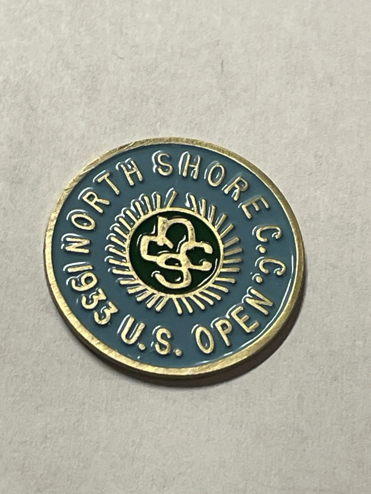 1933 U.S. Open Championship 1" Coin Style Golf Marker - North Shore Country Club