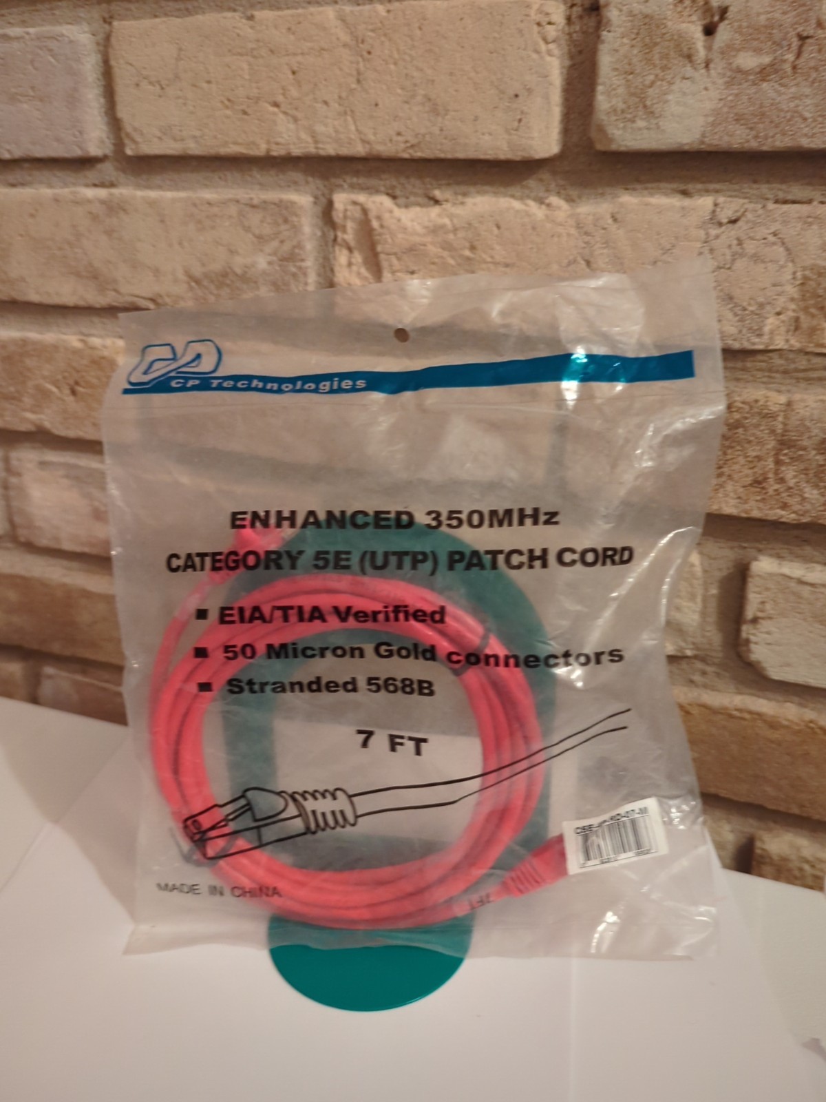 Enhanced 350MHz Category 5E UTP Patch Cord 7 Ft CP Technologies