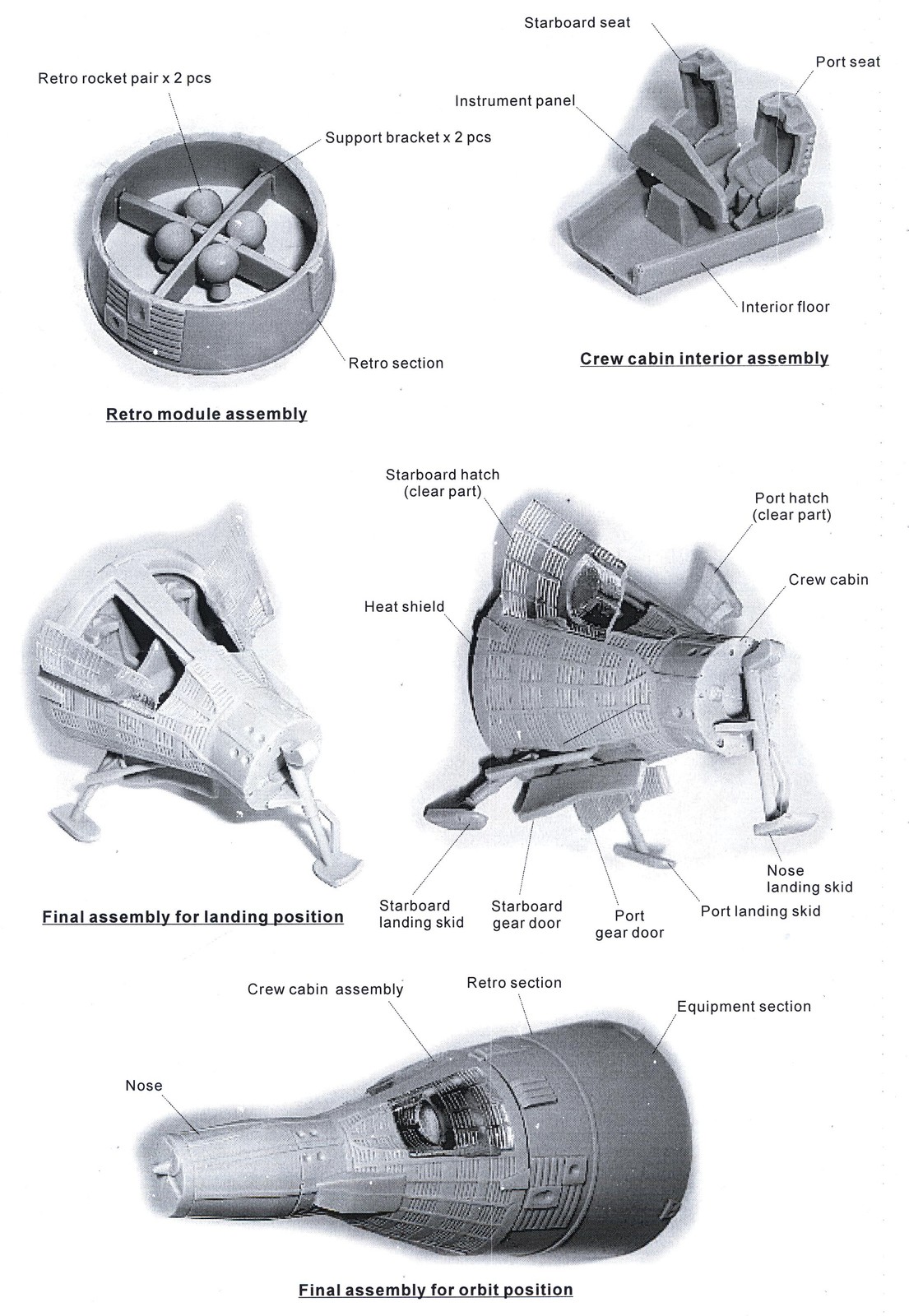 Anigrand Models 1/72 McDONNELL BLUE GEMINI Space Capsule