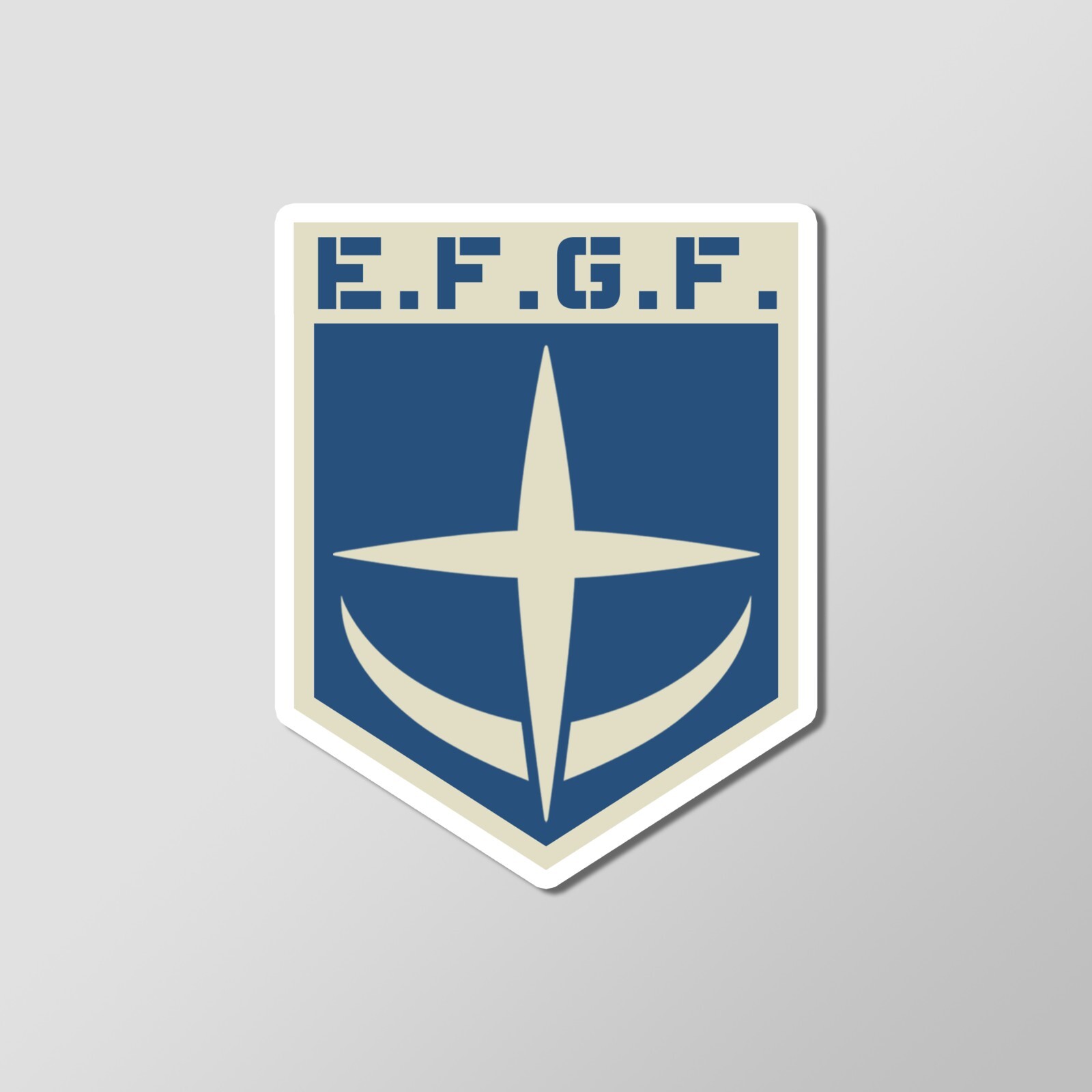 Earth Federation Ground Forces EFGF Logo Gundam Anime Vinyl Sticker 3" Width