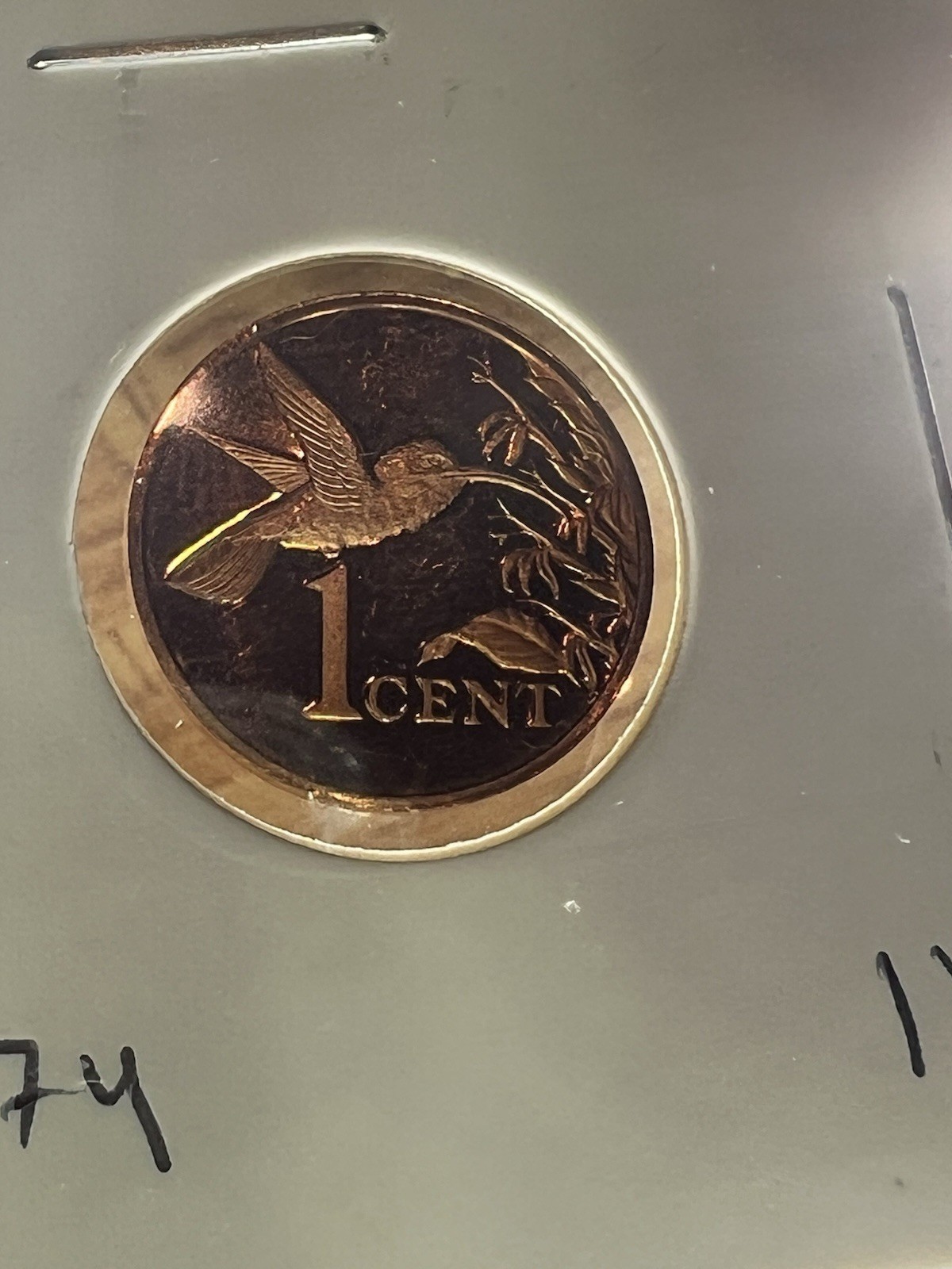Trinidad and Tobago 1974 1 Cent Hummingbird cent Item 11