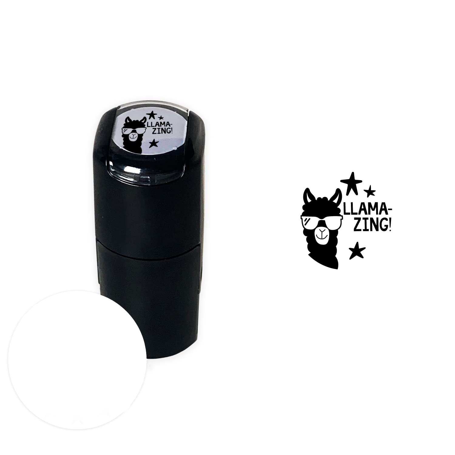 Teacher Reward Stamp, Llama Self Inking, Planner, Black
