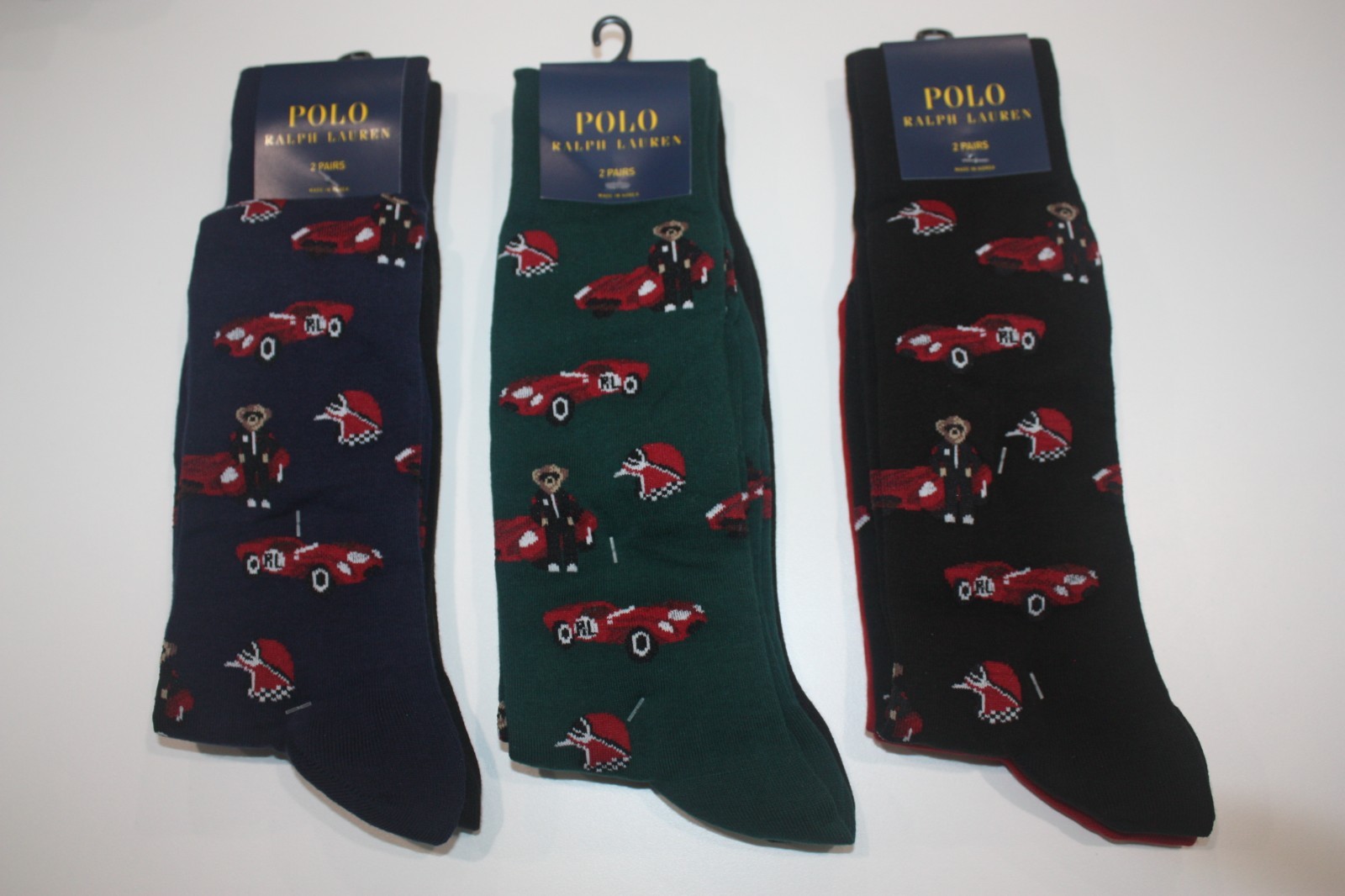 Brand New Polo Ralph Lauren Men's Bear Trouser 2-Pack Socks SHIP FREE US FAST