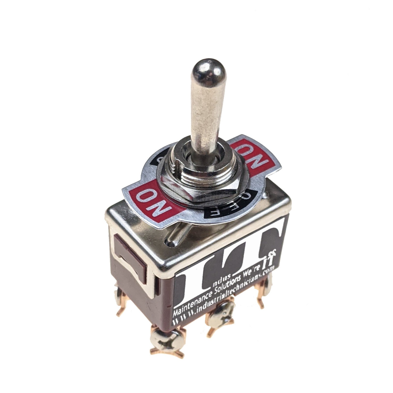 IndusTec 20A DPDT - 6 screw Momentary resetting 3 Position Toggle Switch 12V 24V