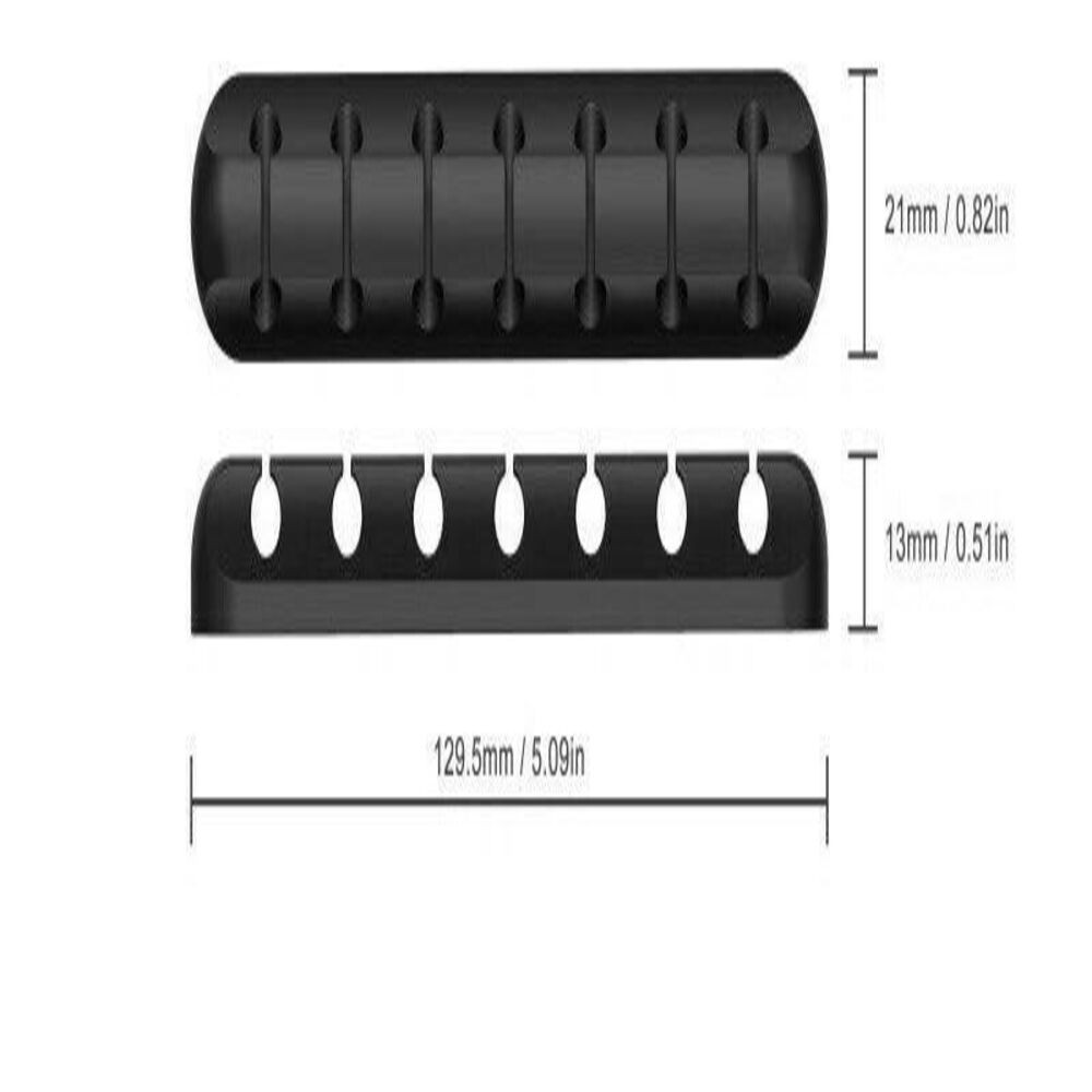 Cable Organizer, Silicone for Kitchen Home (Black)