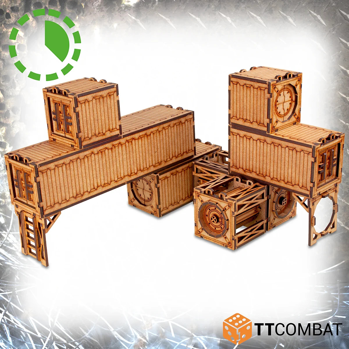 TTCombat TTSCW-SFG-155 Freighter Graveyard Small Containers (Sci-Fi Gothic) Kit