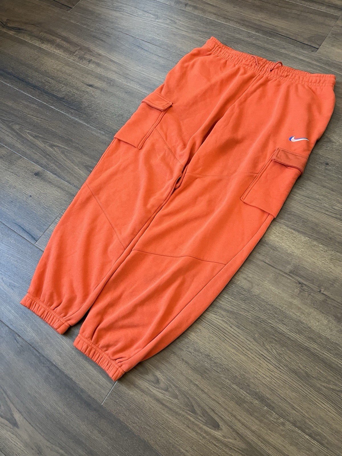 Nike Orange Loosefit Baggy Joggers Sweatpants - Large/L