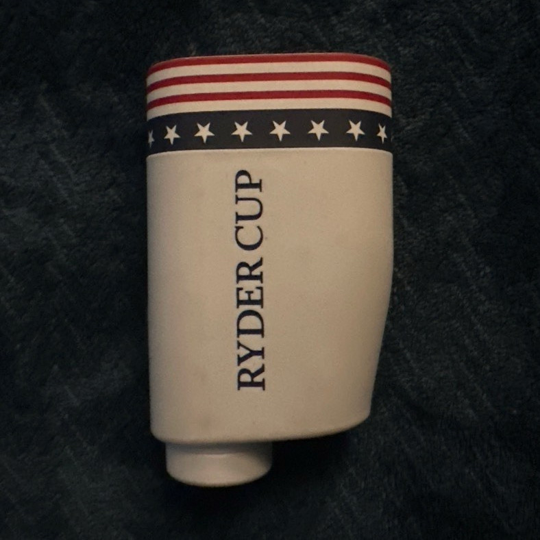 Pinned Ryder Cup Slope Laser Rangefinder for Golf White Red Blue Stars Stripes