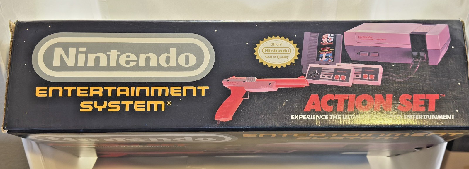 NES: Action Set- CIB- VG Cond.-Orange Zapper Version W/ game, manuals & Inserts