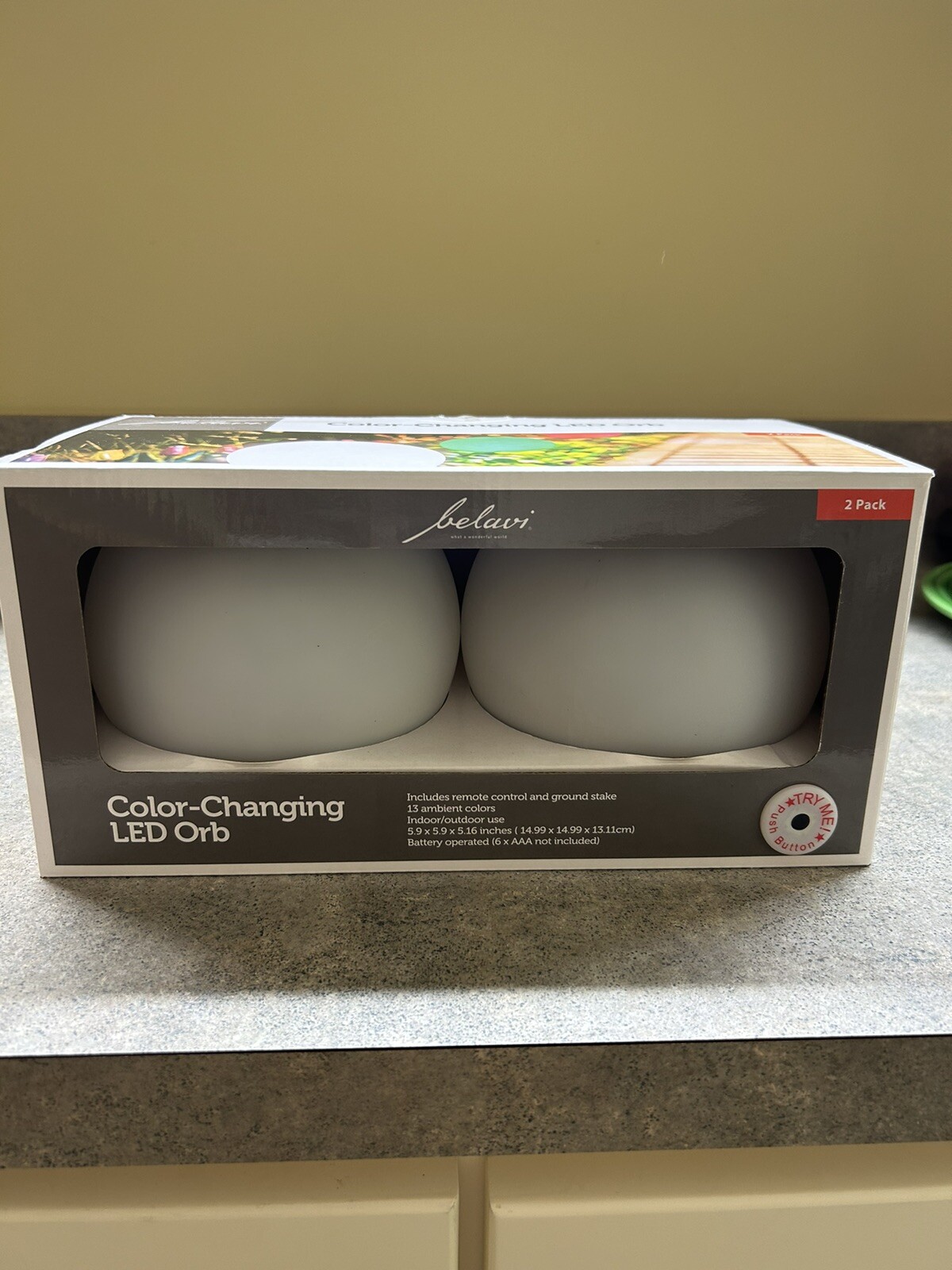 Color Changing Led Battery Operated Globes Glow Lamp Pack Of 2