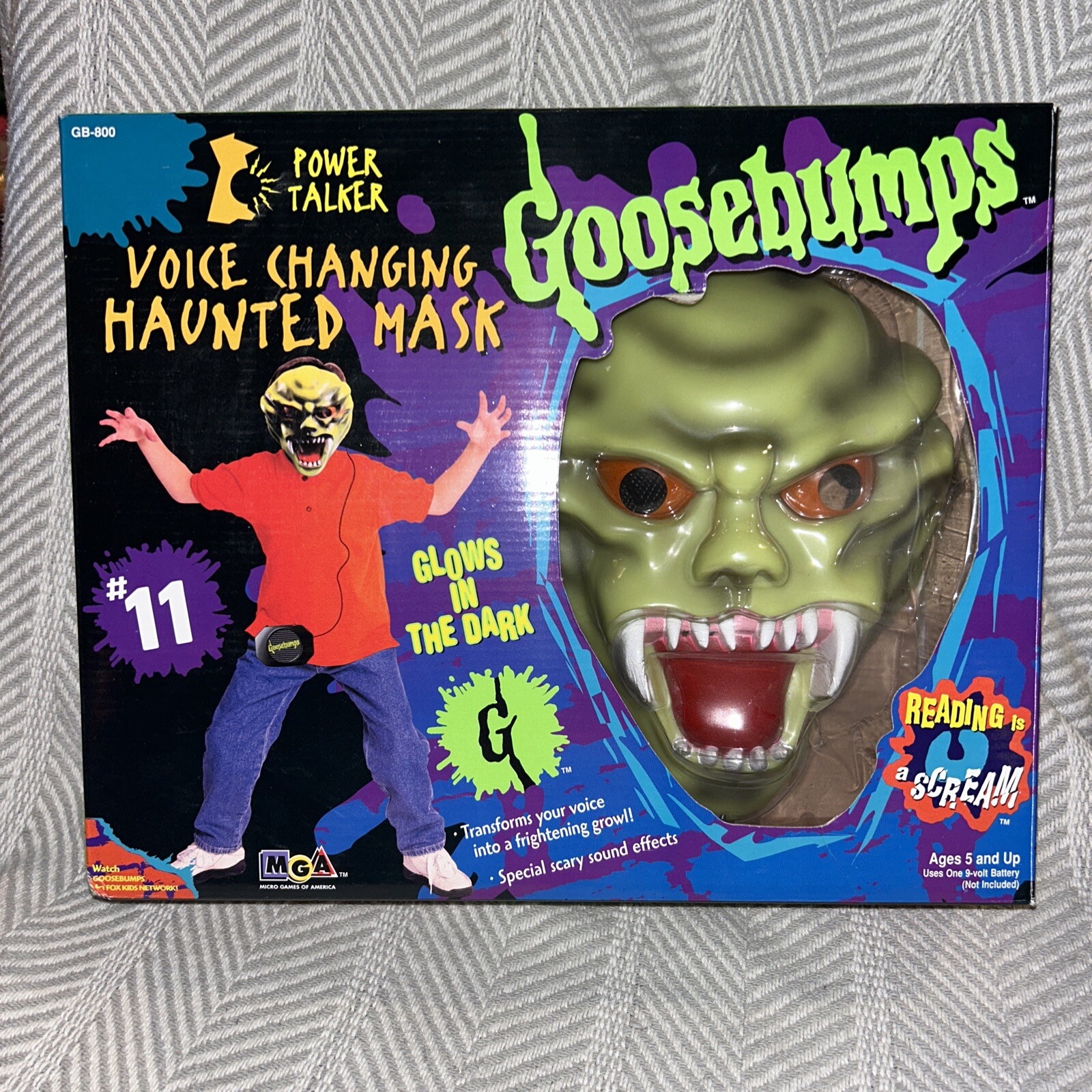 VTG 1996 Goosebumps Voice Changing Glow In The Dark Haunted Mask Toy For Repair
