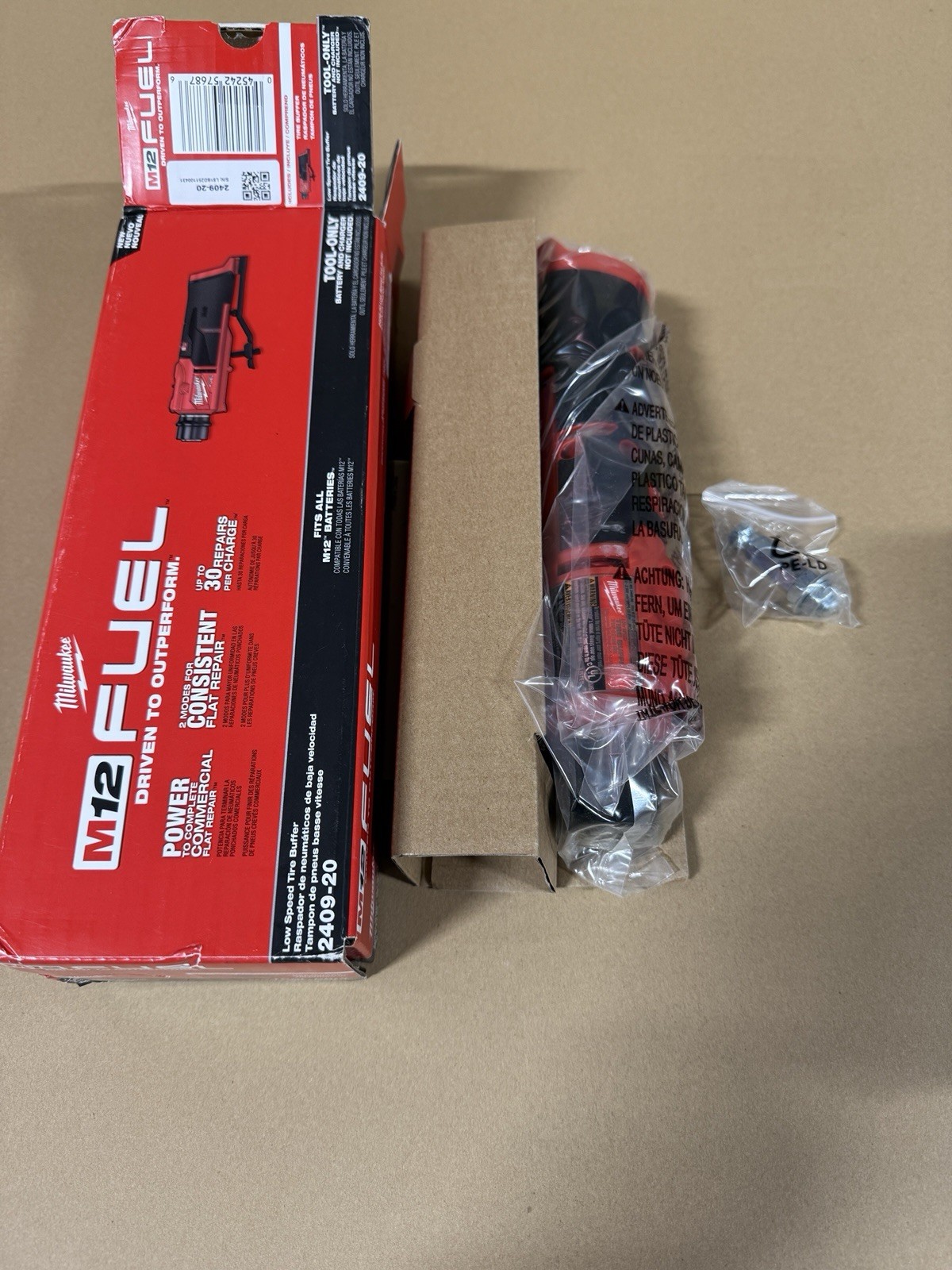Milwaukee 2409-20 12V Lithium-Ion Low-Speed Tire Buffer Tool Only
