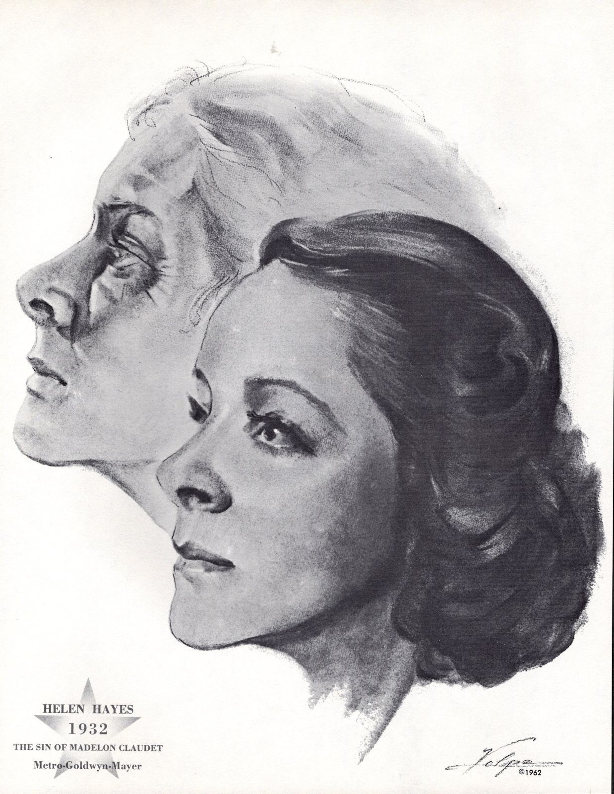 Helen Hayes THE SIN OF MADELON CLAUDET 1932 Academy Award Portrait