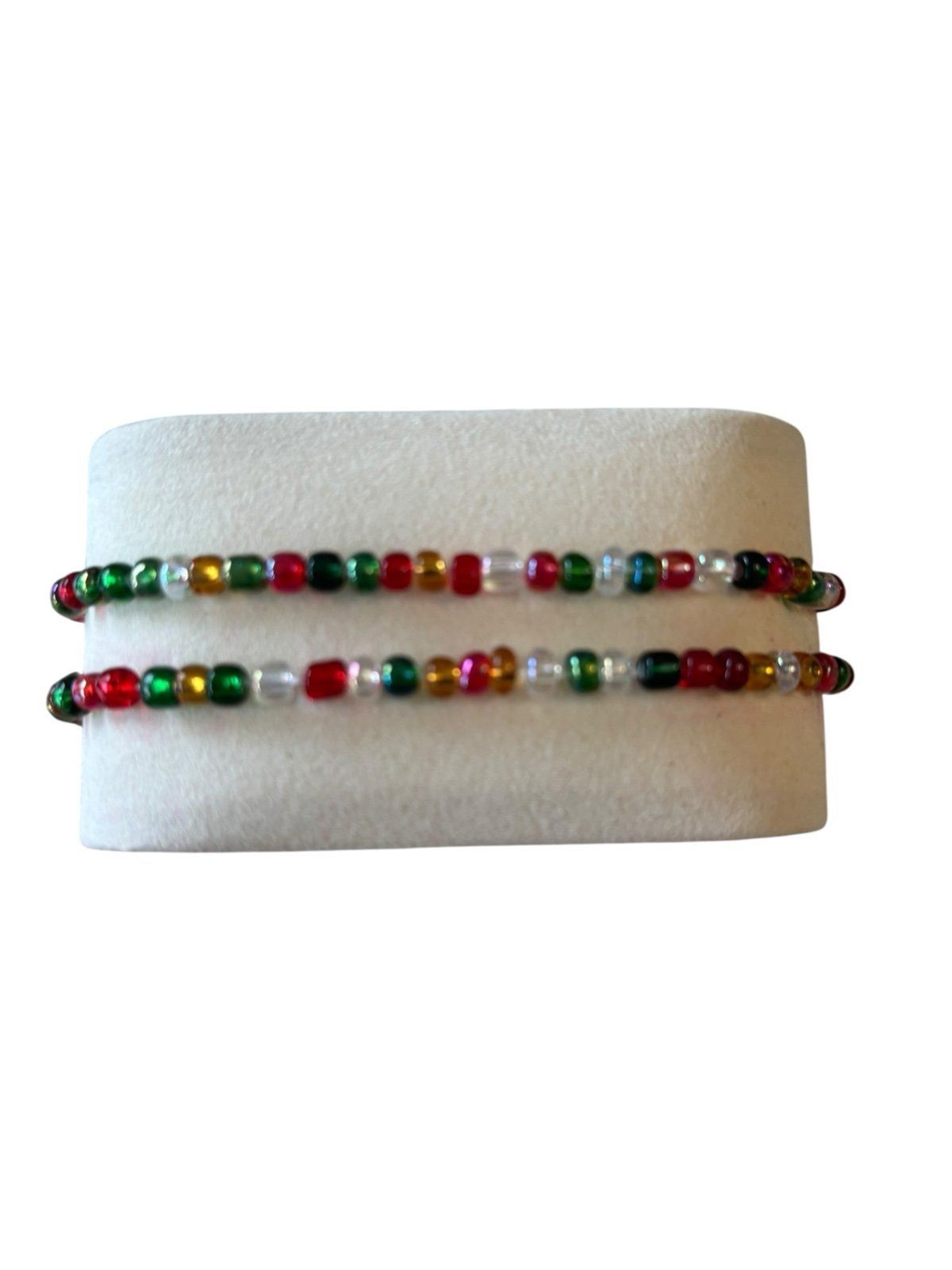 Handmade Beaded Stretch Bracelets Holiday Mix 0230