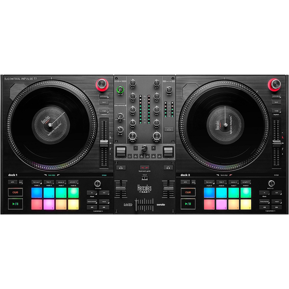 Hercules DJ DJControl Inpulse T7 2Channel Motorized DJ Controller Black